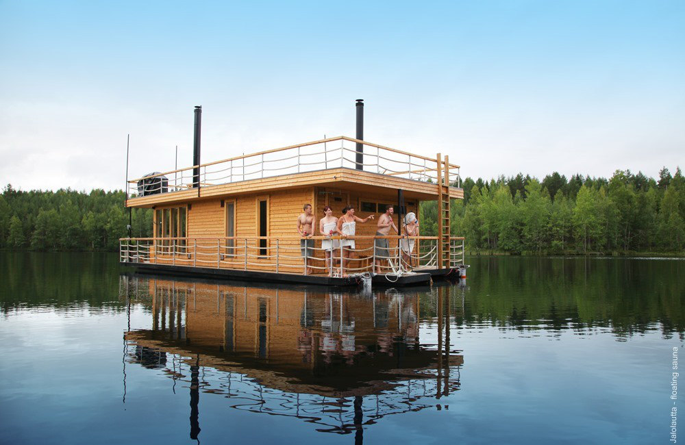 Saunování ve Finsku - sauna na jezeře