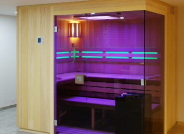 Luxusní finská sauna Modus v suterénu rodinného domu
