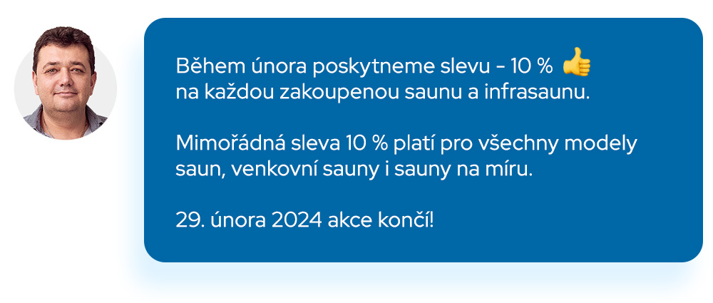 Pořiďte si naši saunu nebo infrasaunu se slevou